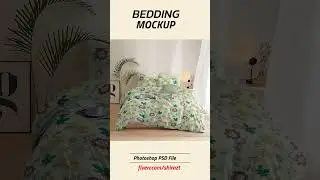 Bedding Mockup - Photoshop File   #bed #beddingmockup