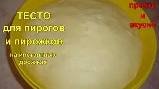 Тесто для пирогов и пирожков на инстантных дрожжах