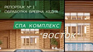 Рубка срубов из бревна кедра большого диаметра