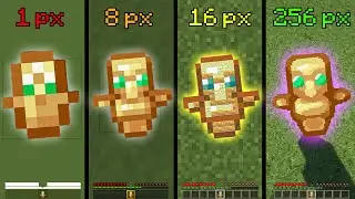 1px vs 8px vs 16px vs 256px texture