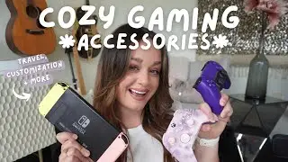 cozy gaming accessories 🎮 | cute tech, customization + cozy extras (switch, playstation, xbox + PC)