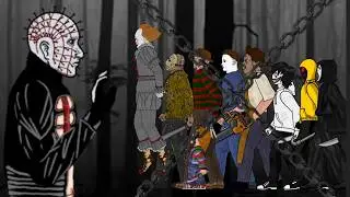 Pinhead Vs Jason Voorhees, Pennywise, Michael, Freddy, Jeff, Leatherface, Hoodie, Chucky, Ghostface