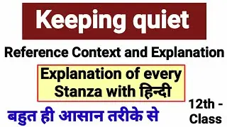 keeping quiet reference to context | keeping quiet reference context and explnaraion | keeping quiet