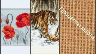 Вышивальные процессы марта. Продолжаю и начинаю)