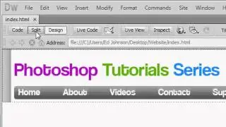 Photoshop Website Design Tutorial 2 - Formatting the header & menu bar