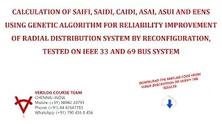 DOWNLOAD MATLAB CODE FOR CALCULATION OF SAIFI, SAIDI, CAIDI, ASAI, ASUI AND EENS-GENETIC ALGORITHM