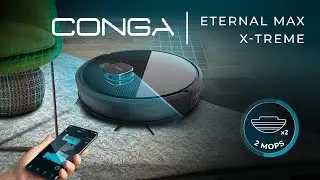 Vacuum cleaner robot Conga Eternal Max X-Treme with laser mapping and floor scrubber