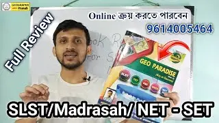 SLST / Madrasah / NET SET Geography Book : MCQ SAQ Based Questions / Full Review / Geo Paradise