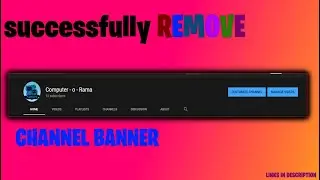 How to Remove YouTube Channel Art / Banner