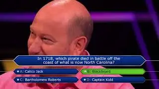 WWTBAM - Donald Fear wins £1 million but with Olga graphics and Rave music