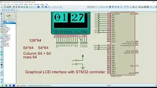 GLCD interface with stm32 | KS0108 Graphic LCD interface | STM32 programming | Simulation | Project