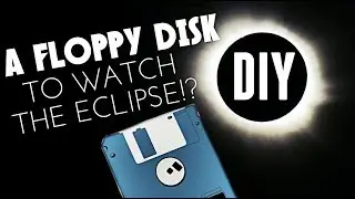 DIY solar eclipse viewer from floppy disk!