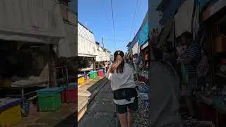 Bangkok, Thailand Train Market, Slower than the one in Vietnam but much closer 