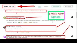 Fiverr Community Forum || Fiverr Forum || Fiverr New Update || Freelancer Shohel