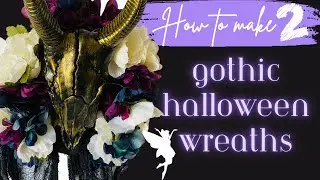 How to make gothic wreaths / Gothic Halloween wreath DIY /  2 goth Wreath DIY’s / Beebeecraft