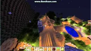 карта друга в Minecraft. Крутая деревня.