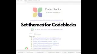 HƯỚNG DẪN SET THEMES CHO CODEBLOCKS