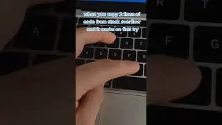 When you copy 2 lines of Stack Overflow and it works on first try