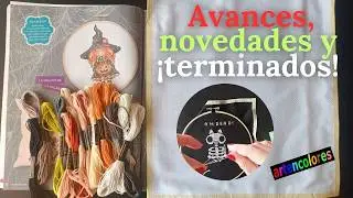 AVANCES, NUEVO BORDADO Y GATO 😺 FLUORESCENTE #puntodecruz #crosstitch #flosstube