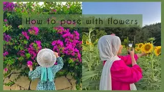 Pose with flowers for girls/ Flower dpz/ Hijabi girls dpz