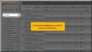 How to create a database backup of Joomla 2.5 using phpMyAdmin