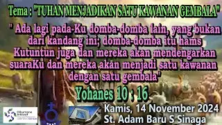 Renungan Harian ,   14 November 2024  HKBP Bandung Reformanda