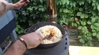 Плов на огне!Ждали  гостей.......