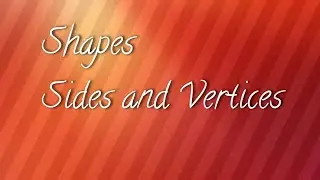 Shapes, sides and Vertices #shapes