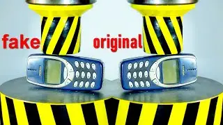 HYDRAULIC PRESS VS NOKIA 3310 FAKE AND ORIGINAL