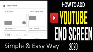 how to add end screen on youtube video New Setting