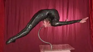 Circus performer Maria Sarach. Contortion routines.