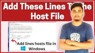 Add These Lines To The Host File || Host File Edit In 2025