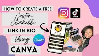 How To Create A Custom Clickable Link In Bio For FREE Using Canva | Very Detailed  |Step By Step