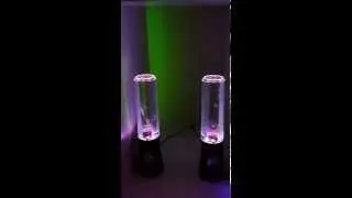 Светящиеся колонки с фонтанчиком-эквалайзером