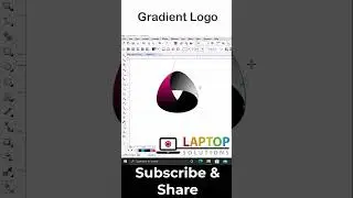 Gradient Logo in CorelDraw  #windows #excelworld #laptop #design #graphicdesign