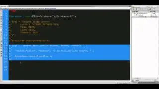 PHP and SQLite3