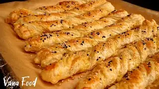 Puff Pastry Cheese Sticks | Baked in 20 MINUTES!