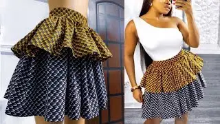 How to Cut and Sew a Double Layered Gathered Skirt| Beginners Friendly.