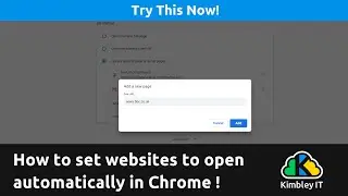 How to set website to open automatically in Chrome