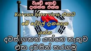 කොරියානු සම්මුකපරීක්‍ෂණය සිදු කරන්නෙ මෙහෙමයි | how to fill korean Interview form in sinhala