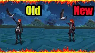 New Skin Vs Old Skin || Idle Animation || Diluc Wolf's Gravestone || Genshin Impact