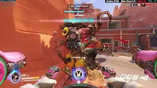 Wine Esync 3.13  + DxVk 0.64 - Overwatch Route 66 - EPIC  - Nvenc - Linux