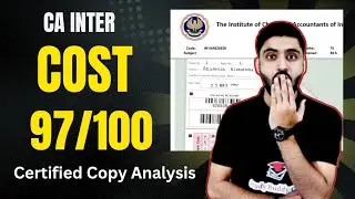 COST Certified Copy Analysis CA Inter Sep 24 COSTING ICAI Exam AIR 1 CA Inter CA Pratik Thakkar