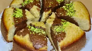 الكيكه الرخامية  كيكه اسفنجيه بالكاكاو   اسهل كيكه