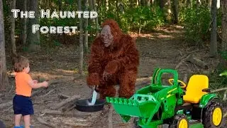 Little Heroes Meet Pretend Big Foot While At The Park Trail