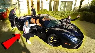 Last To Remove Hand Wins A Ferrari Challenge!! | Sam Golbach