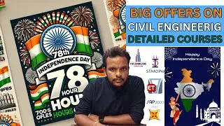 Exciting Special offer on Civil Engineering courses in low cost  | 78th independence day | SHRAVAN |