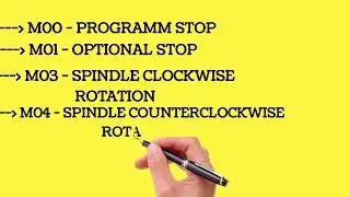 M-CODES of VMC and CNC Programm