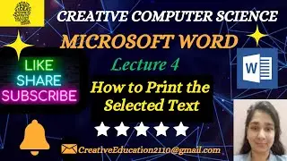 4. Print Selected Text 💥in MS Word || Without Copy & Paste.