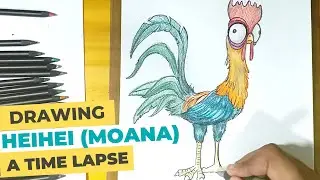 How to Draw Heihei (Moana) / Drawing Time Lapse / Tutorial